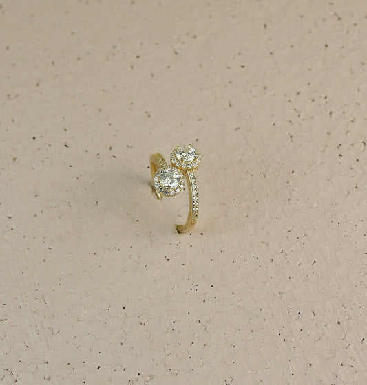 18kt Gold Round Diamond Ring